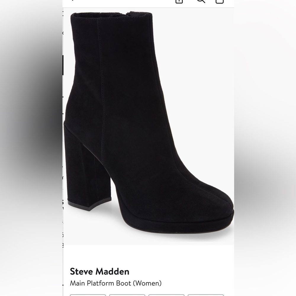 Steve Madden Black Heeled Boots
